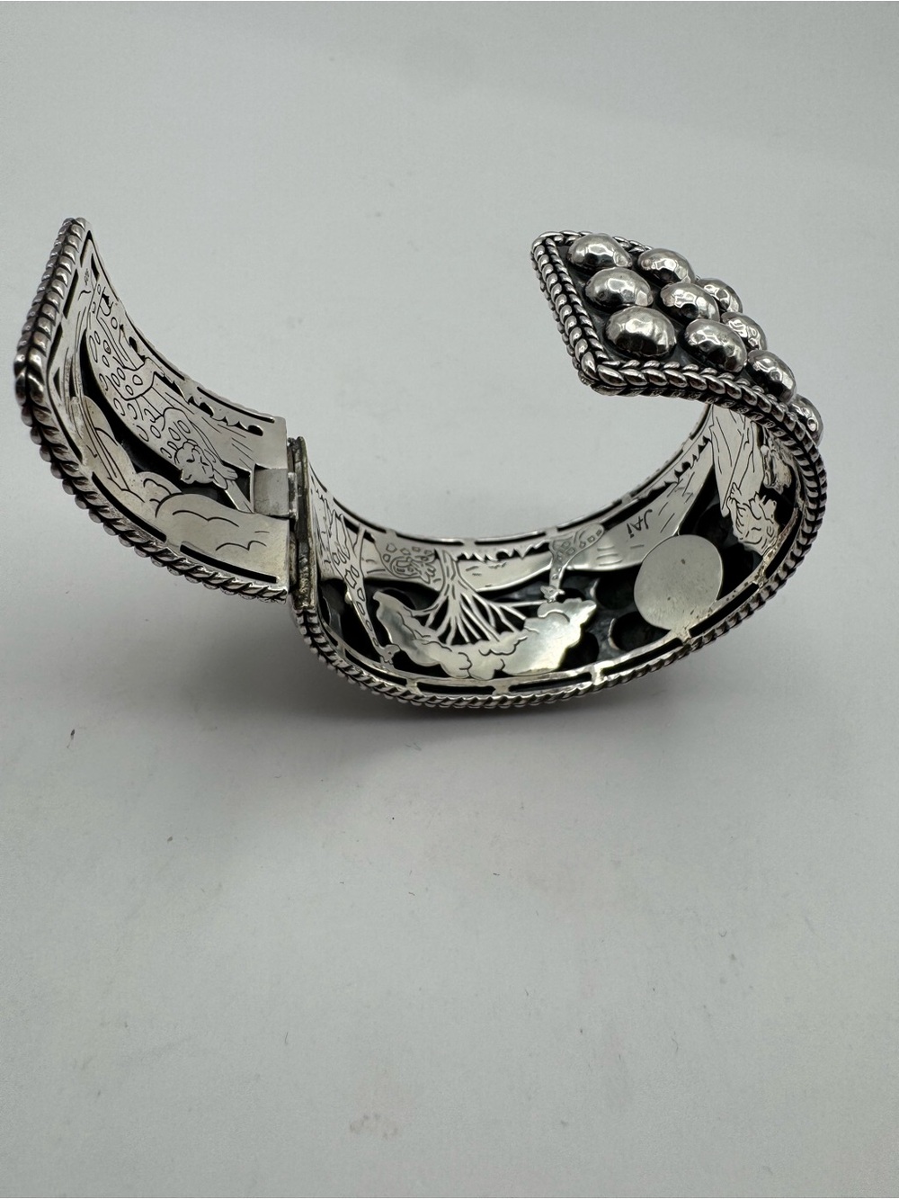 JAI Sterling Silver Cuff Bracelet - Picture 6 of 7